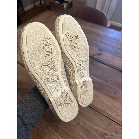 Sam Edelman Espadrille Sebastian Boat Shoes Loafers Leather Canvas Size 8.5 - Picture 8 of 10